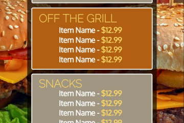 Menu Template 9P