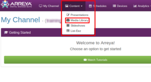 Adding Media From the Dashboard to the Media Library