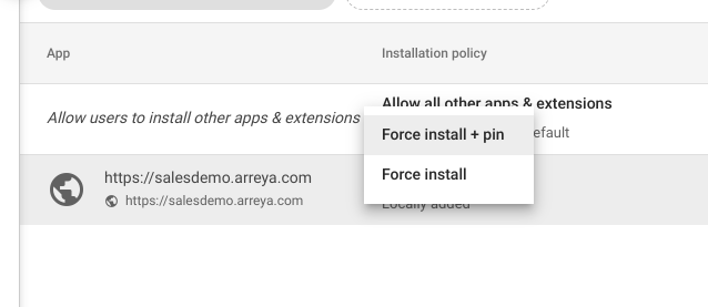 PWA by Device Policy