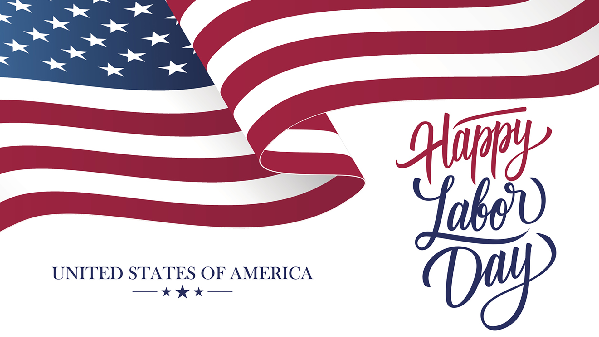 Labor Day Graphic Message for Digital Signage Communications