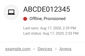 Google Admin Console False Offline Status Issue