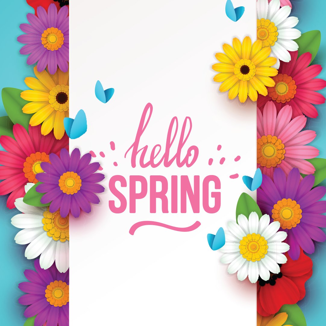 March 20 First Day of Spring Digital Signage Graphic