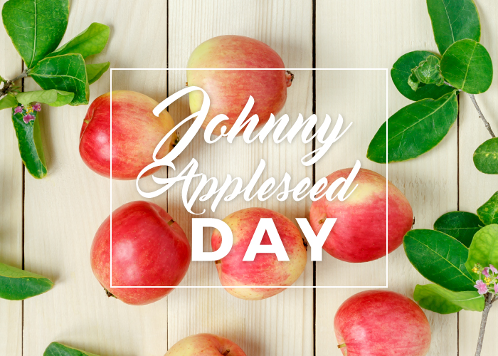 March 11 National Johnny Appleseed Day Signage Graphic