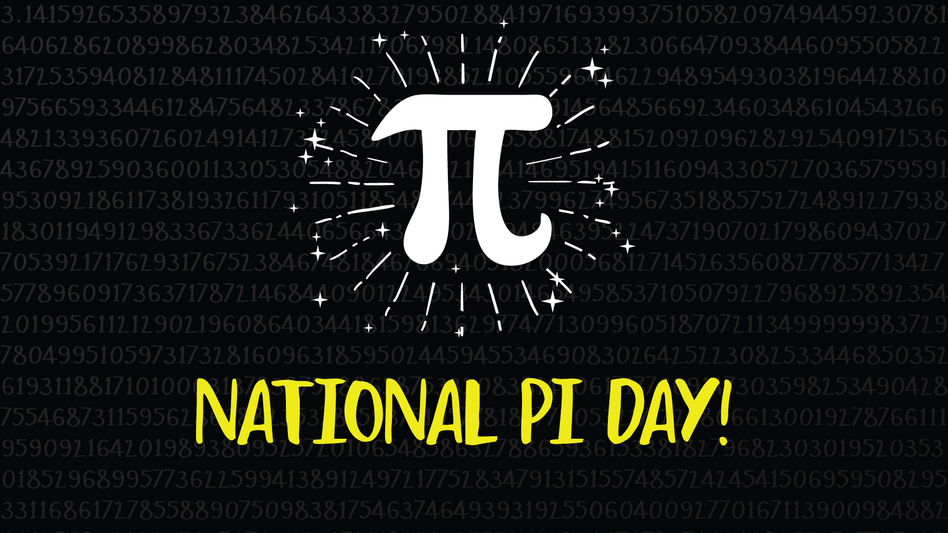 March 14 Pi Day Digital Signage Graphic