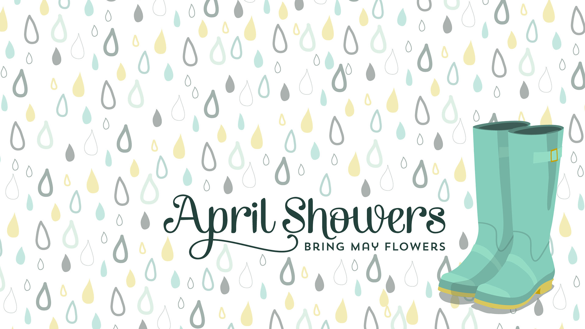 April Showers Digital Signage Graphic