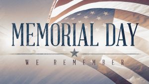 May 31 Memorial Day Digital Signage Graphic