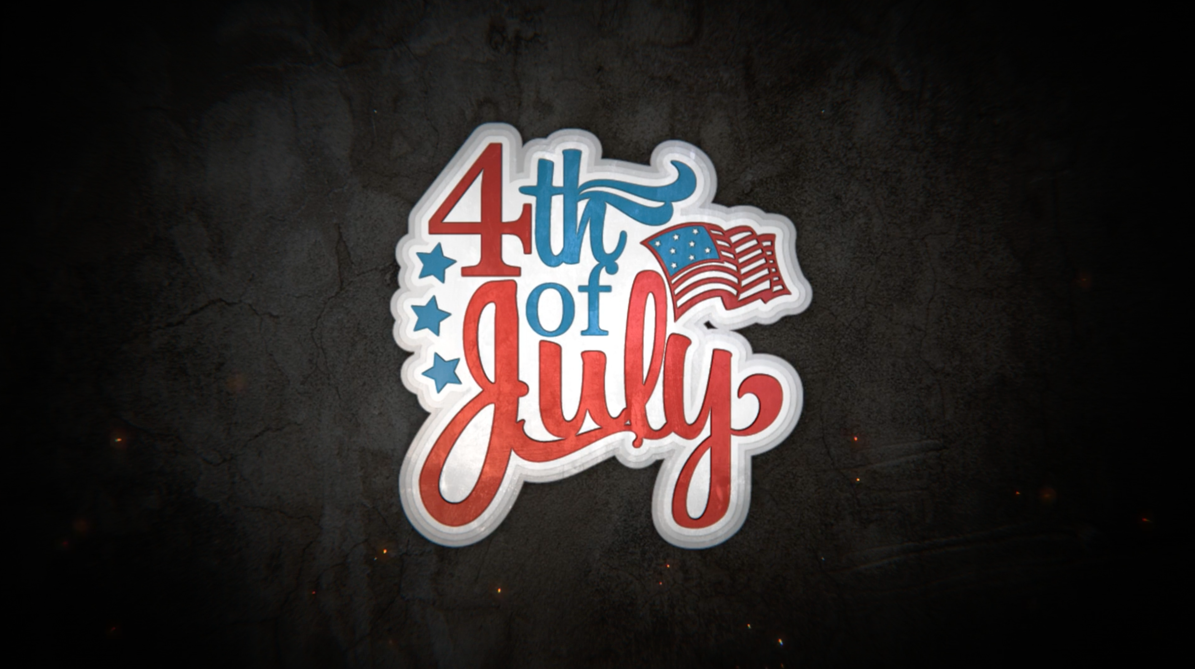 Fourth of July Graphic for Digital Signage