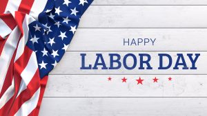 Happy Labor Day September 6 Digital Signage Graphic