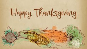Happy Thanksgiving November 25 Digital Signage Graphic