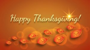 Happy Thanksgiving November 25 Digital Signage Graphic