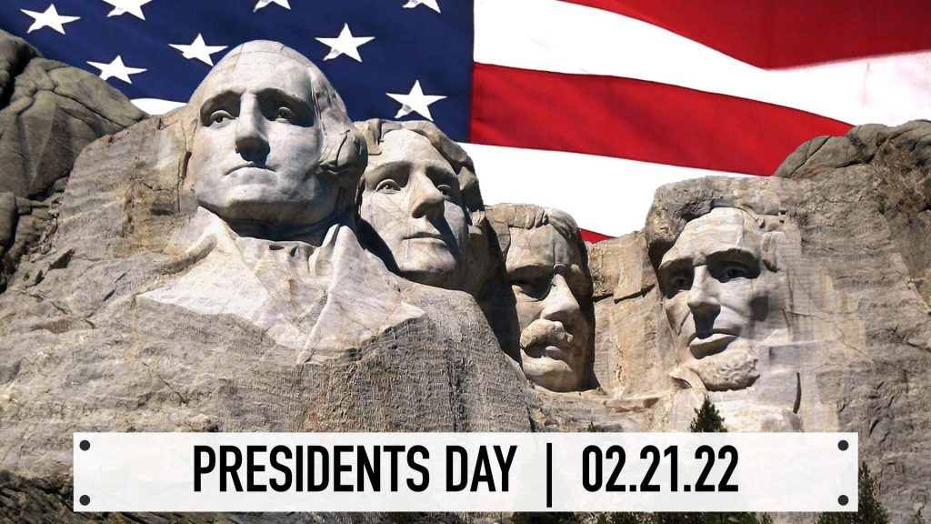 Presidents Day Feb 21 Digital Signage Graphic
