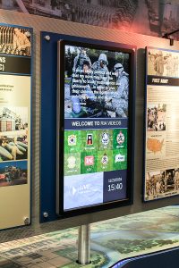 digital signage history kiosk interactive airport