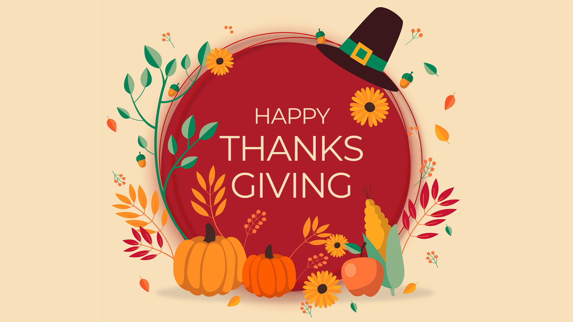 Thanksgiving Day November 26 Arreya Digital Signage Graphic