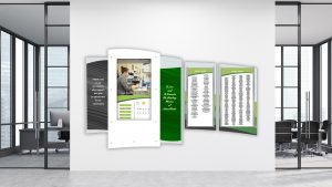 Digital Donor Wall Display with Touchscreen Single Display Solution with Hardware and surrounds for foundation recognition walls..