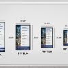 Elo Touchscreen displays vertical size options with dimensions..
