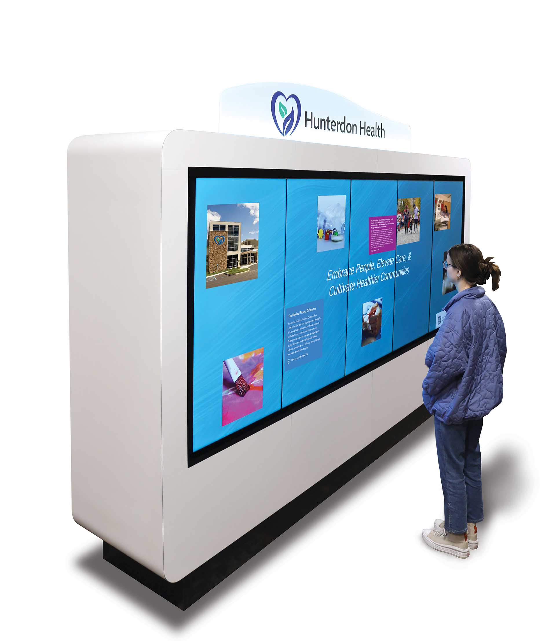 hospital video wall kiosk arreya