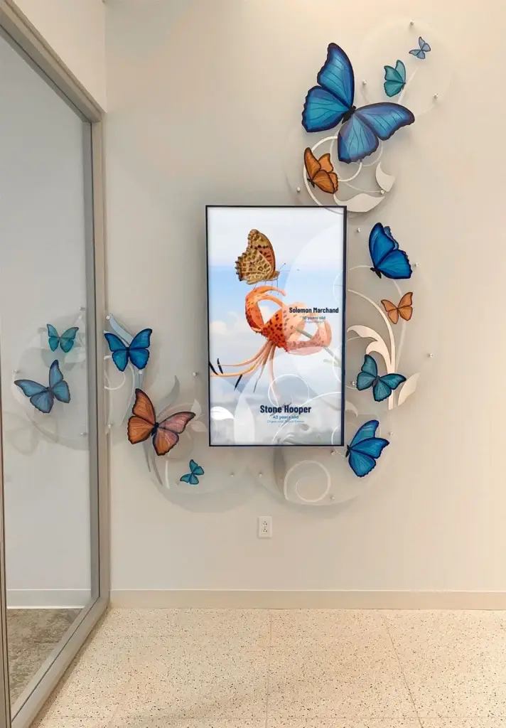 butterfly organ donor digital wall arreya