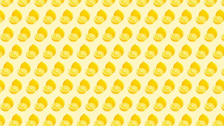 A light yellow background filled with small lemons in straight rows fill the graphic. Each lemon is cut in half. One side is showing the inside of the fruit, while the other side sits behind it with the inside facing down, so only the outside peel can be seen.