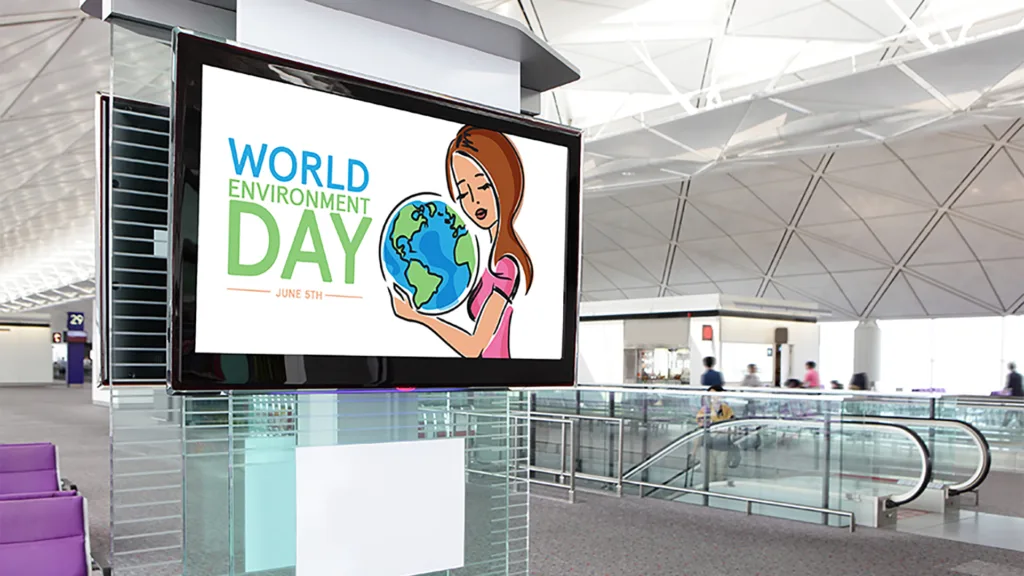 airport digital signage easily scalable with remote content management