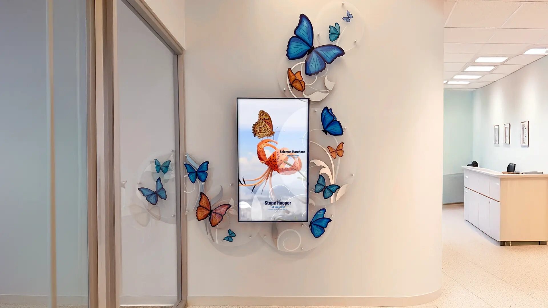 digital donor wall butterflies